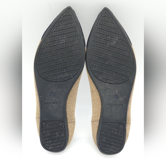 Rothy's THE POINT Pointed Toe Flats Limited Edition DUNE CAP TOE Size 8.5 - Picture 8 of 8